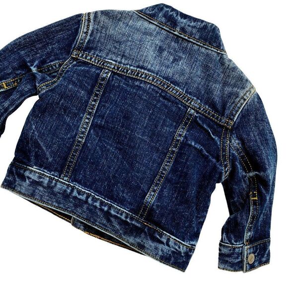 Gymboree Dark Bleach Wash Jean Jacket - Picture 3 of 6
